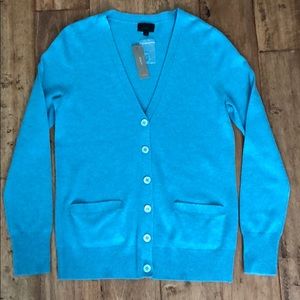 J Crew cashmere button up sweater, Med, NWT